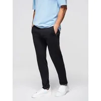 OMBRE Sweatpants Herren Jogginghose Slim Fit Baumwolle Basic Schwarz L (kein Set, 1-tlg) weiche Baumwolle, leicht taillierter Schnitt