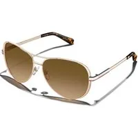 LuxusKollektion Pilotenbrille Pilotenbrille Damen Polarisierte UV Schutz Ledertasche C1 Linsen braun