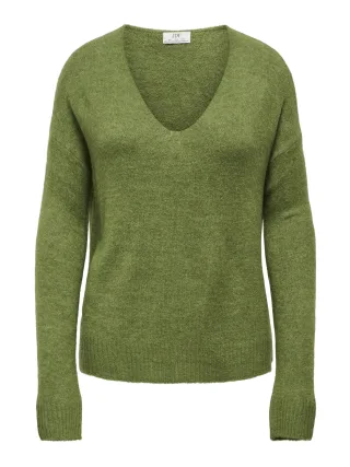JDY - JDYELANORA L/S V-NECK PULLO. KNT NOOS Cedar Green - Gr. - S