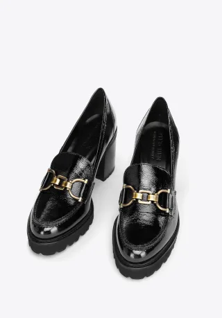 Wittchen Damen-Pumps aus Lackleder mit Schnalle, Schwarz
