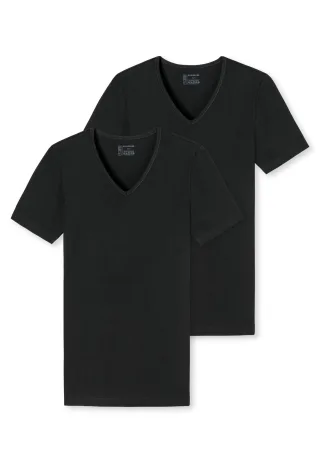 SCHIESSER - 2PACK T-shirt schwarz - Gr. - 8