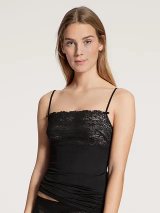CALIDA - DAMEN Spaghetti-Top schwarz - Gr. - L