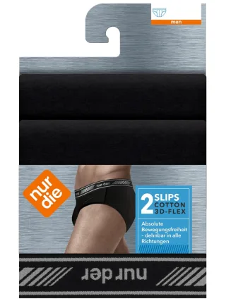 NUR DIE Herren Slip 3D-Flex Classic 2er Pack
