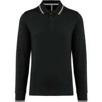 Kariban Langarm-Poloshirt Langarm-Polohemd aus Piqué für Herren