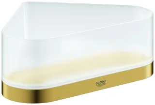 GROHE Eck-Duschablage Selection 41038 mit Halterung Glas/cool sunrise geb., 41038GN0 41038GN0