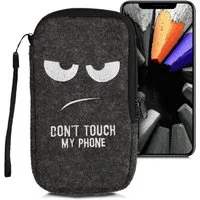 kwmobile Handytasche Handytasche für Smartphones L - 6,5" (1-tlg), Handy Filztasche - 16,5 x 8,9 cm Innenmaße