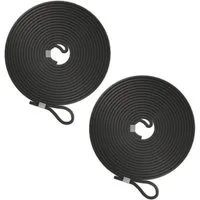 relaxdays Spanngurt Schwarzes Gummiseil im 2er Set