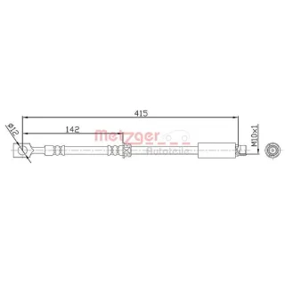 Metzger Bremsschlauch vorne Opel Signum Vectra Saab 9-3
