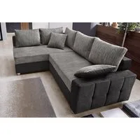 COLLECTION AB Ecksofa Parma L-Form, B: 224 cm, Bettfunktion, Bettkasten & 2 Zierkissen, Federkern