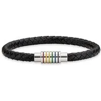 Bruno Banani Lederarmband Schmuck Geschenk Armband Regenbogen, mit Epoxidharz
