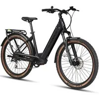 DERUIZ E-Bike Cityrad 28 Zoll, Quartz SUV, 160 km, Drehmomentsensor, mit Bluetooth & APP, 8 Gang SHIMANO, Kettenschaltung, Mittelmotor, 644 Wh, (5 Stufen,Lockout-Federgabel,LCD-Farb-Display,120 Lux Frontlicht), Elektrofahrrad, bis zu ca. 140kg, RH: 4