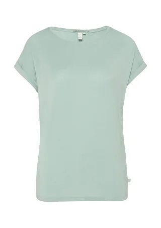 Q/S designed by - Loose Fit-Shirt im Lyocellmix grün - Gr. - L
