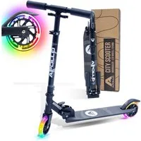 Apollo Cityroller LED City Scooter Moonracer für Kinder - 125 mm Tretroller, Kinderroller ab 4 Jahre klappbar und höhenverstellbar