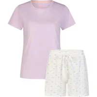 By Louise Shorty Sleep Chic (Set, 2 tlg., 2-teilig) Damen Pyjama Shorty Kurzarm Baumwolle Sommer
