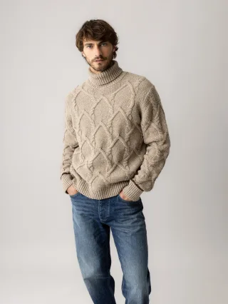 mos mosh gallery - MMGBarnie Cable Rollneck Knit - Gr. - M