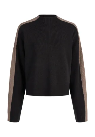 Marc Aurel - Pullover mit Kontraststreifen black - Gr. - 40