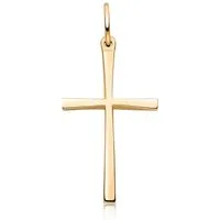 Materia Kreuzanhänger Damen Kreuz Glaube Religion Gelbgold GKA-9, Gelbgold 333