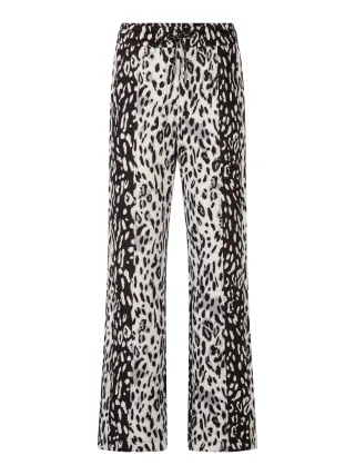 Marc Cain Sports - Stoffhose WASHINGTON im Leo-Look black new - Gr. - 38