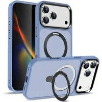 CoolGadget Handyhülle Hybrid Luxury Handy Case für iPhone 17 Pro Max 6,9 Zoll, Hülle Massiv Metallring aufklappbar Schutzhülle für Magsafe Zubehör