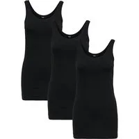 ONLY Longtop Damen Tank Top Long Lang Shirt schwarz weiß 1er 2er 3er 4er 5er PACK