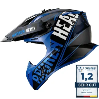 Broken Head Crosshelm Squadron Rebelution V3 Camouflage-Blau