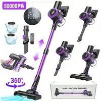 AKKEE Akku-Hand-und Stielstaubsauger Akku Staubsauger, 50000Pa/55min Leichtgewicht staubsauger kabellos, 400 W, beutellos, 5-stufiger HEPA-Filter