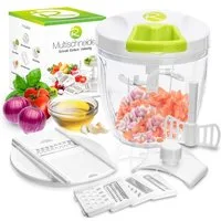 Rigutto Zwiebelhacker RIGUTTO® Premium Zwiebelschneider mit Seilzug [Mehr als 7 Funktionen]