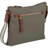 camel active Umhängetasche Bari, aus hochwertigem matten Nylon mit gestreiftem Gewebeband