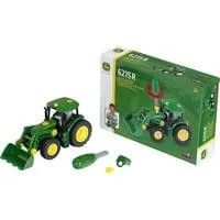 John Deere-Traktor mit Frontlader und Gewicht, Spielfahrzeug grün