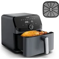Tefal Heißluftfritteuse Easy Fry Mega Heißluftfritteuse, für bis zu 8 Personen, energiesparend, 2020 W, 8 voreingestellte Programme, extragroßes Fassungsvermögen, EY855B