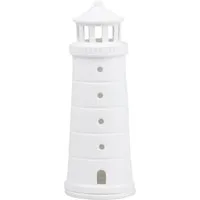 Räder Design Teelichthalter räder Meeresrauschen Leuchtturm Mittel weiß aus Porzellan 18x6,5cm