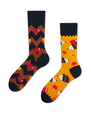 many mornings - Socken APPLE HEDGEHOG gelb/braun - Gr. - 38