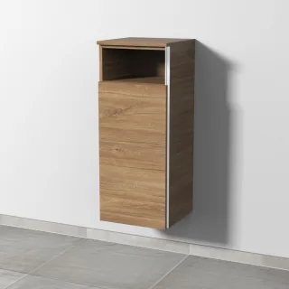 Sanipa 3way Mittelschrank mit 1 Tür und 1 offenem Fach, Eiche-Kansas, BR13259 BR13259