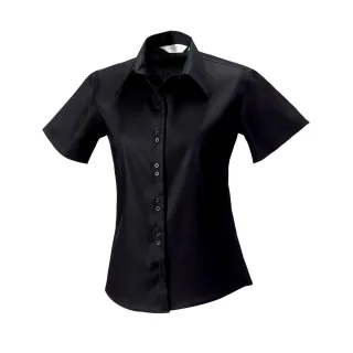 Russell Collection - "Ultimate" Hemd für Damen kurzärmlig (Schwarz)