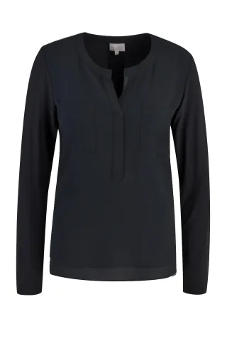 Milano Italy - 1/1 Blouse black - Gr. - XL