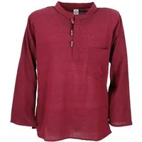 Guru-Shop Hemd & Shirt Nepal Fischerhemd, Goa Hippie Hemd, Yogahemd,.. Ethno Style, alternative Bekleidung