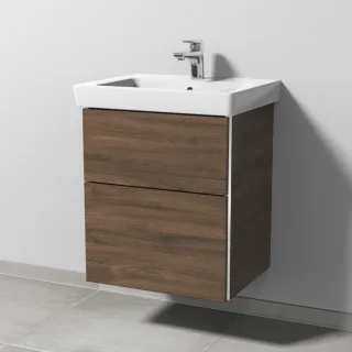 Sanipa 3way Waschtischunterbau zu Villeroy & Boch Subway 2.0 Waschtisch mit 2 Auszügen, Eiche-Arizon BR61180