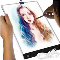 MAALEO Skizzenblock A4-Zeichenbrett mit USB-Kabel und Augenschutzfunktion Mobil, Augenschutzfunktion und USB-Stromversorgung für mobile Nutzung.