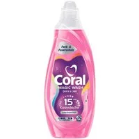 Coral 1x Magic Wash Quick & Care Color Protection Flüssigwaschmittel 54 WL Colorwaschmittel (1-St. für 15 Minuten Kurzwäsche mit PRO-S Technologie)