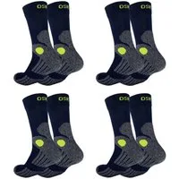 One Strange Rock Funktionssocken Trekkingsocken (4-Paar) mit ergonomischer Knöchelpolsterung