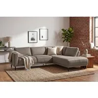 Home affaire Ecksofa Sveeva, L-Form, B.240 cm, schwarze Metallfüße, langlebiger Webstoff, mit Wellenunterfederung, viele Farben