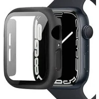 MSM Smartwatch-Hülle Hülle für Apple Watch Series 7 Schutzhülle Case 41mm 45mm Display Schutzglas 9H