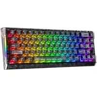 ATTACK SHARK R68 HE 8000Hz Kohlefaser Rapid Trigger Gaming-Tastatur, 0,005mm RT Gaming-Tastatur (CNC-Aluminium,60% RGB Kabelgebunden Hall-Effekt Magnetische Tastatur)