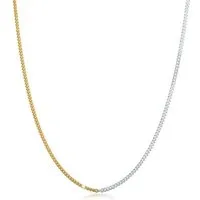 Elli Kette ohne Anhänger Panzerkette Basic Chunky Chain Bi-Color 925 Silber