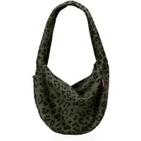 REISENTHEL® Umhängetasche MOONBAG, Olivgrün, Schwarz, Polyester, Teddystoff, 24 Liter, B 48 x H 33 x T 14 cm