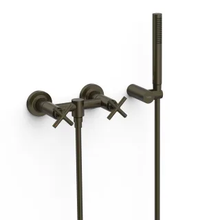 Tres Aufputz 2 Griffmischer für Dusche Anti Kalk Messing Handbrause , 28316301KMB 28316301KMB