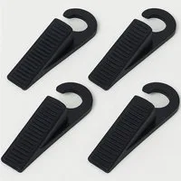 Koopman Türstopper Türkeil Kunststoff 14x4x2,5cm 4 Tlg. Set (Set, 4 St., Packung), 4 Stk, Inkl. Halterung, Kunststoff, Schwarz, Robust