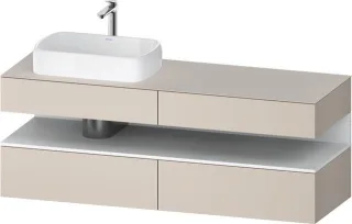 Duravit Qatego Konsolenwaschtischunterbau wandhängend Taupe Matt 1600x550x600 mm - QA4777018910010 QA4777018910010