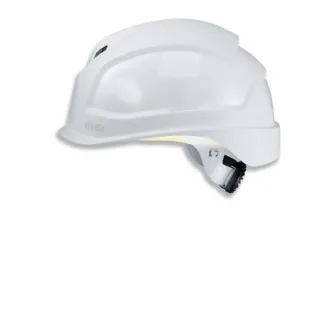uvex pheos B-S-WR Schutzhelm mit Lüftung- mit Drehradsystem - gekürztem Schirm  weiß 52 cm - 61 cm - 9772031