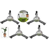 Progarden Pflanzenroller Pflanzenwagen Blumenroller Metall max. 50 KG Ø 4er Set, (Set, 4-St., Packung), 360° Rollen, Blumenroller, Rollbrett, Metall, bis 50 kg